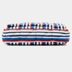 مملوكة مسبقًا Saint Laurent Paris White Medium Quilted Silk Carre Patchwork Jamie Shoulder Bag