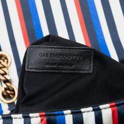 مملوكة مسبقًا Saint Laurent Paris White Medium Quilted Silk Carre Patchwork Jamie Shoulder Bag