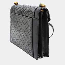 مملوكة مسبقًا حقيبة كتف سان لوران غابي جلد برّاق أسود