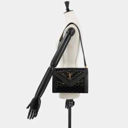 مملوكة مسبقًا حقيبة كتف سان لوران غابي جلد برّاق أسود