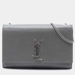 مملوكة مسبقًا Saint Laurent Paris Medium Grain De Poudre Monogram Kate Crossbody