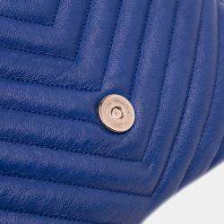 مملوكة مسبقًا حقيبة سان لوران باريس كوليدج شيفرون مبطن جلد الغنم أزرق متوسطة