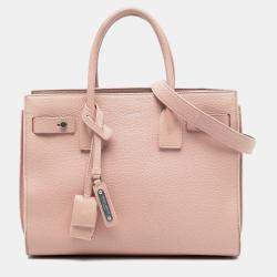 مملوكة مسبقًا Saint Laurent Paris Pink Baby Grained Calfskin Sac De Jour Satchel