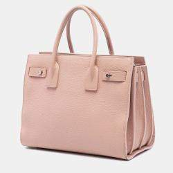 Pre Owned حقيبة سان لوران باريس ساك دي جور جلد عجل محبب وردي بيبي