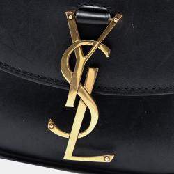 مملوكة مسبقًا Saint Laurent Paris Black Small Leather Monogram Kaia Crossbody