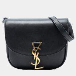 مملوكة مسبقًا Saint Laurent Paris Black Small Leather Monogram Kaia Crossbody