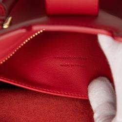 Pre Owned Saint Laurent Paris Red Baby Leather Monogram Downtown Cabas Satchel