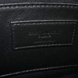 مملوكة مسبقًا Saint Laurent Black Leather Heart Shoulder Bag