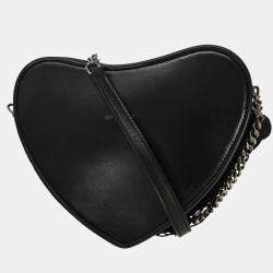 مم�لوكة مسبقًا Saint Laurent Black Leather Heart Shoulder Bag