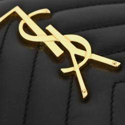 مملوكة مسبقًا Saint Laurent Black Leather Love Heart Shoulder Bag