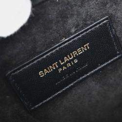 مملوكة مسبقًا Saint Laurent Black Leather Love Heart Shoulder Bag