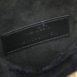 مملوكة مسبقًا Saint Laurent Black Leather Love Heart Shoulder Bag