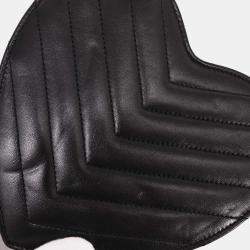 مملوكة مسبقًا Saint Laurent Black Leather Love Heart Shoulder Bag