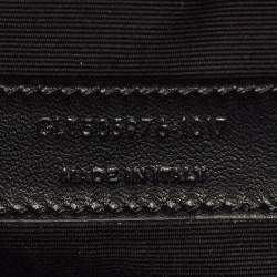 Pre Owned سان لوران حقيبة خصر جلدية فضية متشققة قابلة للتحويل