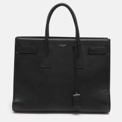 مملوكة مسبقًا Saint Laurent Paris Sac De Jour Large Black Leather Tote