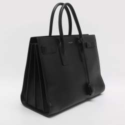 Pre Owned Saint Laurent Paris Sac De Jour Large Black Leather Tote