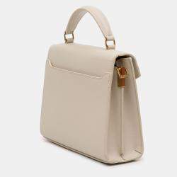 Pre Owned حقيبة يد سان لوران باريس كاساندرا مونوغرام حبيبات صغيرة بنية اللون