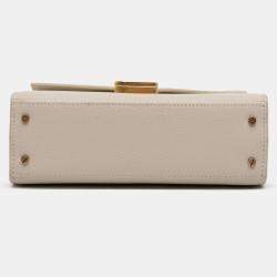 Pre Owned حقيبة يد سان لوران باريس كاساندرا مونوغرام حبيبات صغيرة بنية اللون