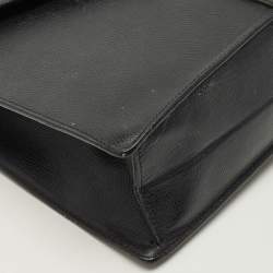 Pre Owned حقيبة كروس بودي سان لوران واي مزينة مسودة جلد أسود