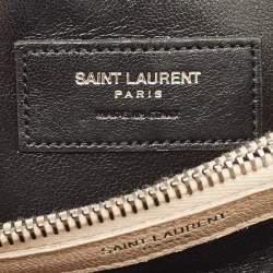 مملوكة مسبقًا حقيبة يد علوية سان لوران كوليدج متوسطة جلد مبطن وردي بوغر