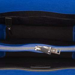 مملوكة مسبقًا Saint Laurent Paris Blue Small Leather Sac De Jour Satchel