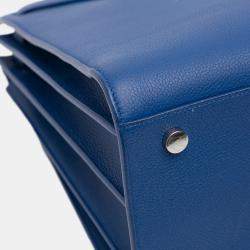 مملوكة مسبقًا Saint Laurent Paris Blue Small Leather Sac De Jour Satchel