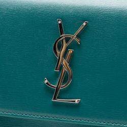 Pre Owned Saint Laurent Paris Blue Medium Leather Monogram Sunset Crossbody