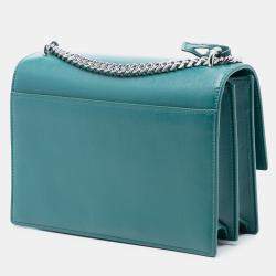 Pre Owned Saint Laurent Paris Blue Medium Leather Monogram Sunset Crossbody