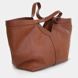 Pre Owned Saint Laurent Brown Calfskin Y Tote