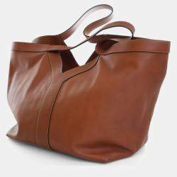 Pre Owned Saint Laurent Brown Calfskin Y Tote