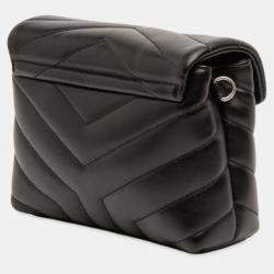 Pre Owned حقيبة سان لوران باريس لولو كروس بودي مونوغرام جلد أسود لعبة