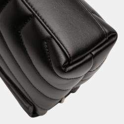 Pre Owned حقيبة سان لوران باريس لولو كروس بودي مونوغرام جلد أسود لعبة