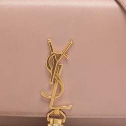 مملوكة مسبقًا Saint Laurent Paris Kate Nude Pink Leather Wallet On Chain