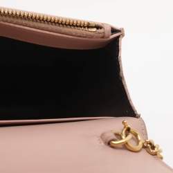 مملوكة مسبقًا Saint Laurent Paris Kate Nude Pink Leather Wallet On Chain
