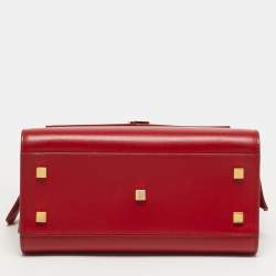 مملوكة مسبقًا Saint Laurent Uptown Small Red Leather Tote