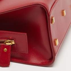 مملوكة مسبقًا Saint Laurent Uptown Small Red Leather Tote