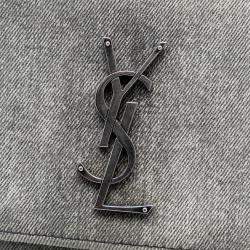 Pre Owned حقيبة كروس بودي سان لوران باريس دينم متوسط مونوغرام سن ست