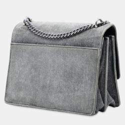 Pre Owned حقيبة كروس بودي سان لوران باريس دينم متوسط مونوغرام سن ست