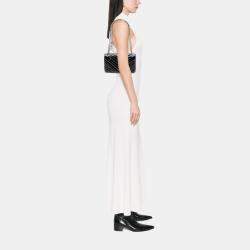 Pre Owned حقيبة سلسلة بانك سان لوران باريس جلد عجل مجعد سوداء متوسطة