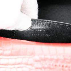 Pre Owned Saint Laurent Paris Red Small Embossed Leather Kate Tassel Crossbody