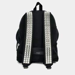Pre Owned Saint Laurent Black Canvas City Studs Backpack
