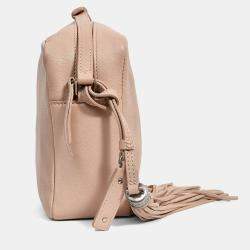 مملوكة مسبقًا حقيبة كاميرا كروس بودي سان لوران 2017 جلدية شرابة وردية فاتحة