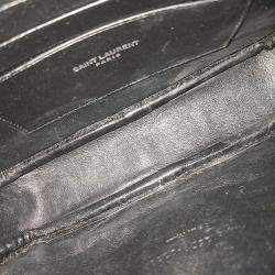 Pre Owned Saint Laurent Paris Black Leather Lou Camera Bag