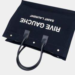 Pre Owned حقيبة توت ريف غوش قماش أسود سان لوران باريس