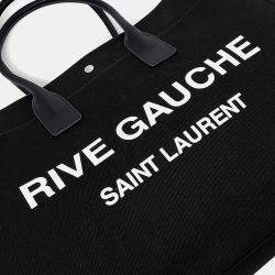 Pre Owned حقيبة توت ريف غوش قماش أسود سان لوران باريس