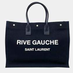 مملوكة مسبقًا Saint Laurent Paris Black Fabric Rive Gauche Tote Bag