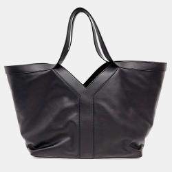 Pre Owned Saint Laurent Paris Black Leather Y Tote Bag