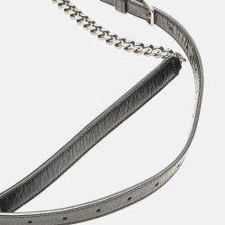 مملوكة مسبقًا سان لوران باريس حقيبة خصر جلدية سوداء متجعدة بكالف سكين نيكي برقمون
