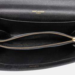مملوكة مسبقًا Saint Laurent Paris Black Mini Grain de Poudre Uptown Crossbody