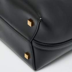 Pre Owned حقيبة دلو جلد سوداء صغيرة سان لوران لو 37